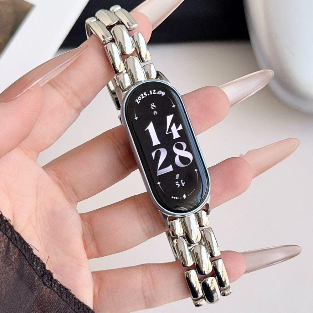 Slim Metal Watch Band for Mi Band 8/9/10 Bracelet Redmi Watch 4 5 6 Adjustable Watch Strap Replacement Mi Band 8Pro 9Pro Correa