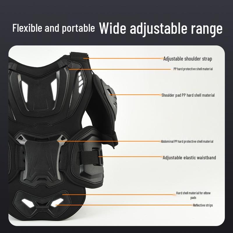Off-road Motorcycle Chest Protector Gear: Armor, Helmet, Breathable Vest & Back Protector