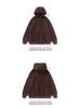 Men's Oversized Retro Waffle Knit Hooded Sweatshirt - Heavy-Weight Casual Jacket for Spring & Autumn by Trendy Brand