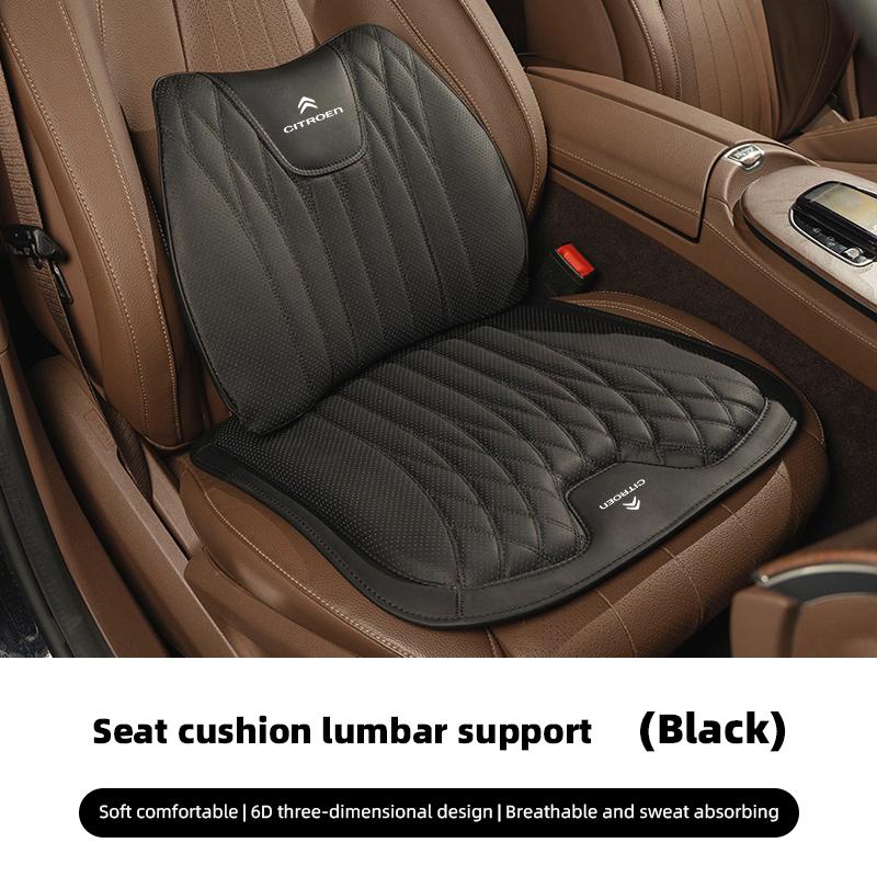 Autositzkissen Atmungsaktiv Anti-Rutsch-Pad Lendenwirbelstützkissen für Citroen C4 C3 C5 C5X e-C4 X e-C3 C-Elysee Berlingo C1 C6 C2