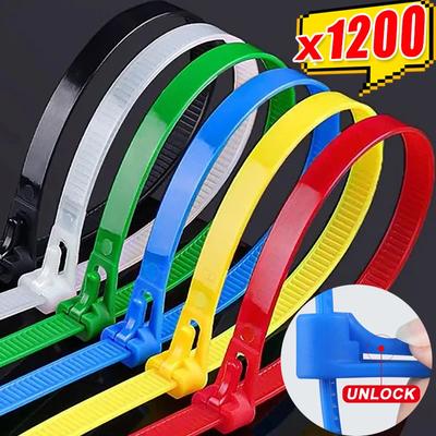 Neue Nylon-Kabelbinder Bunt Wiederlösbar Selbstsichernd Slipknot Kabelbinder Organizer Einstellbar Schwerlast Binder Verschluss Kabelbinder