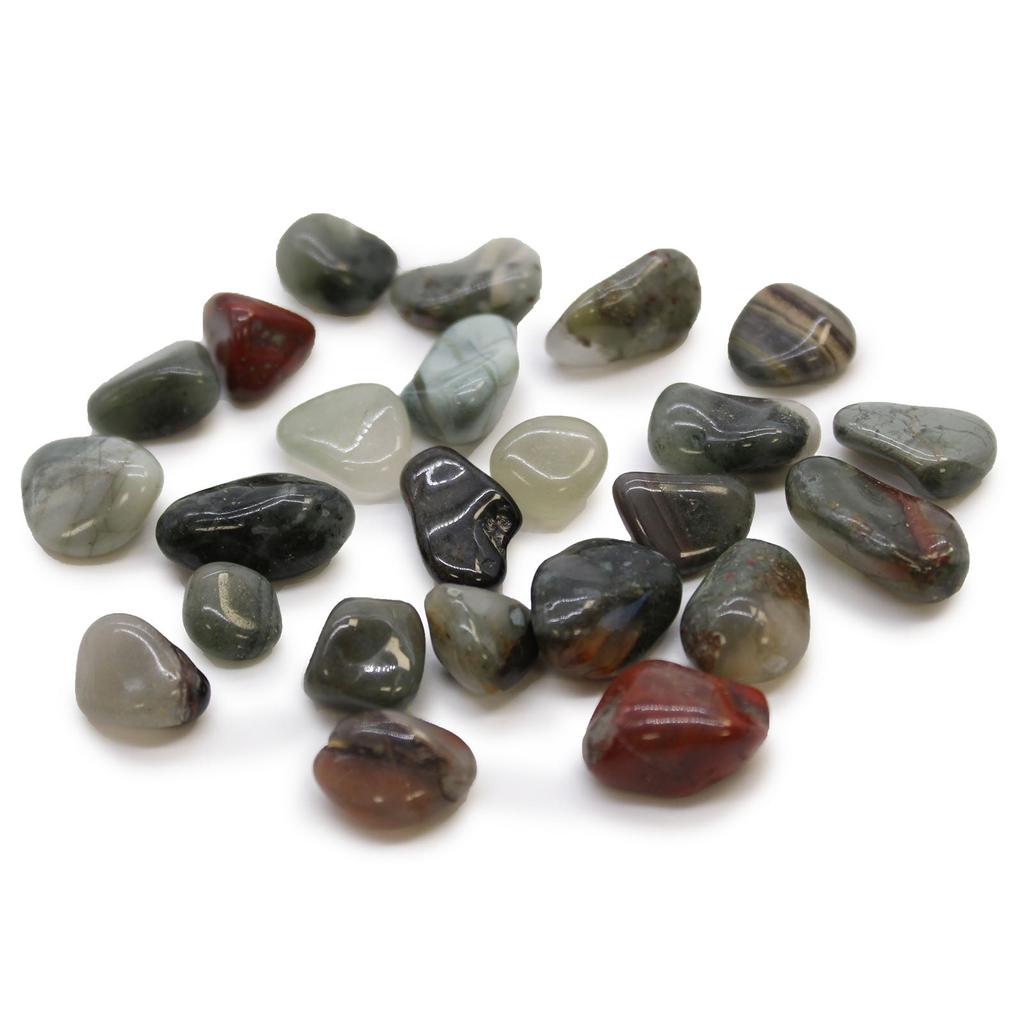 Bloodstone Tumbled Stones 24 Piece Set African Sephtonite