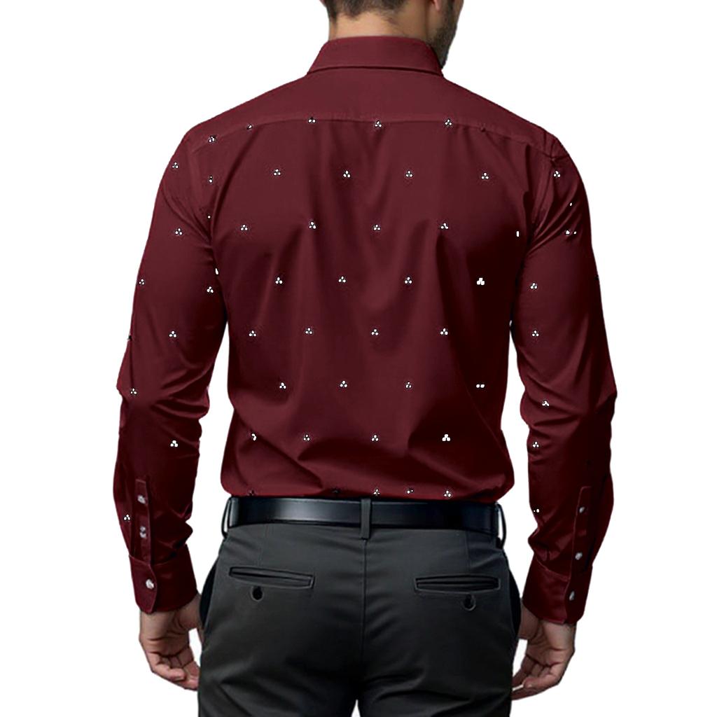 Cămașă pentru bărbați Trend Modă Timp liber Versatil Guler întors Mâneci lungi