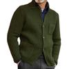 Sweater Stand-up Collar Slim-fit Knitted Cardigan 2025 Winter New Style Plus Size Casual Men's Clothing