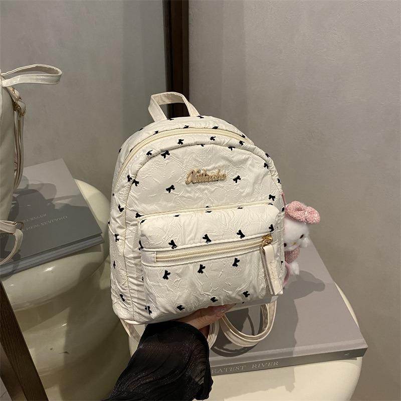Premium Bow Backpack Women's New Fashion Travel Bag Small Backpack Student Casual Schoolbag