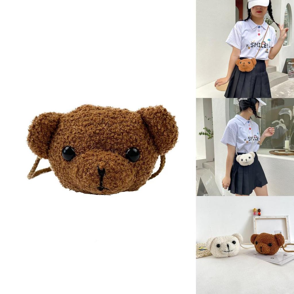 Teddy Animal Plush Bear Handbag For Girls Soft And Lightweight With Adorable Style Cartoon