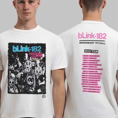 Blink 182 Missionary Impossible 2025 Tour T-Shirt, Band Concert Tee, Fan Gift