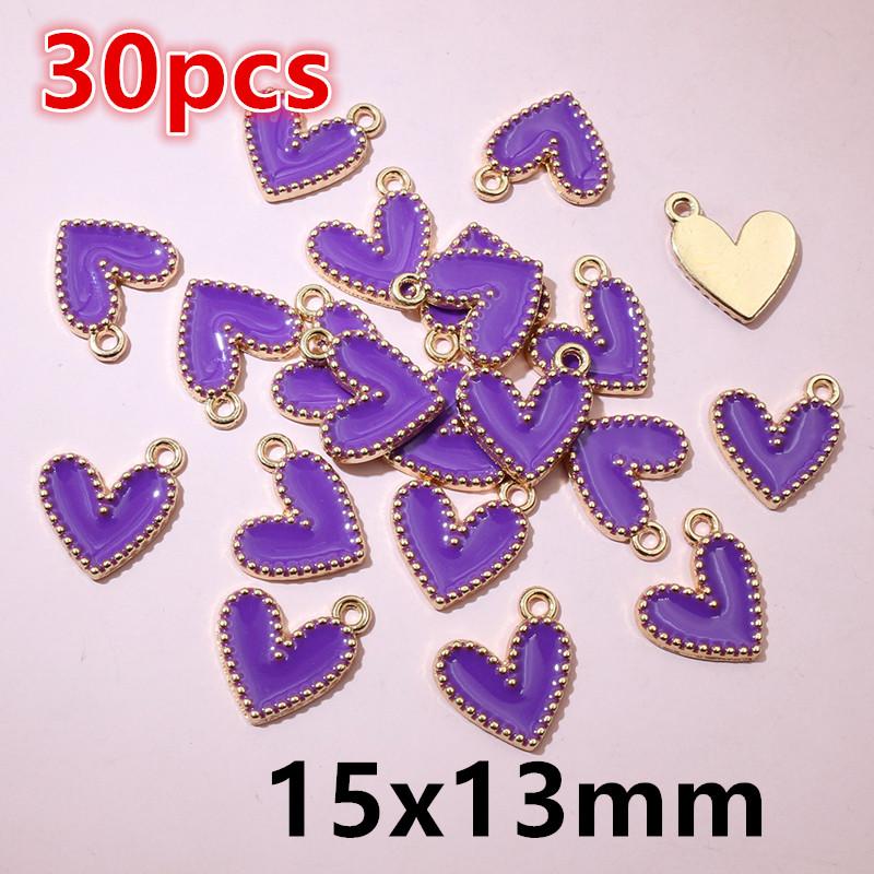 30-50Pcs 9x10mm/15x13mm Small Alloy Heart Charms Cute Love Pendants For DIY Bracelet Necklaces Jewelry Making Accessories