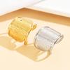Stainless Steel Hammered Texture Ring – Wide Band, Thick Heavy Feel, Luxurious Style