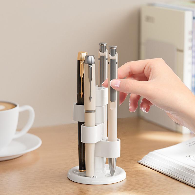 Compartment Design Makeup Brush Storage 360 Rotating Multi-Purpose Rotating Storage Rack Desktop Pen Holder Office Desk