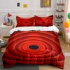 Red Concentric Circles Pattern. Bedding Sets Duvet Cover Sets Duvet Covers Pillowcases(1 * Duvet Cover 2 * Pillowcases Without Duvet Insert)