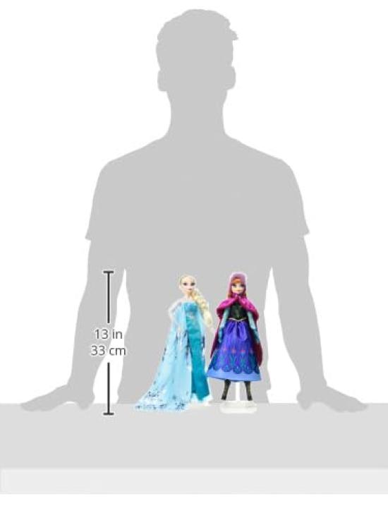 Mattel Disney Frozen Anna and Elsa Collector's Edition Celebrating 100 Years of Wonders, Disney Frozen Movie Gift for Kids and Collectors, HLX70