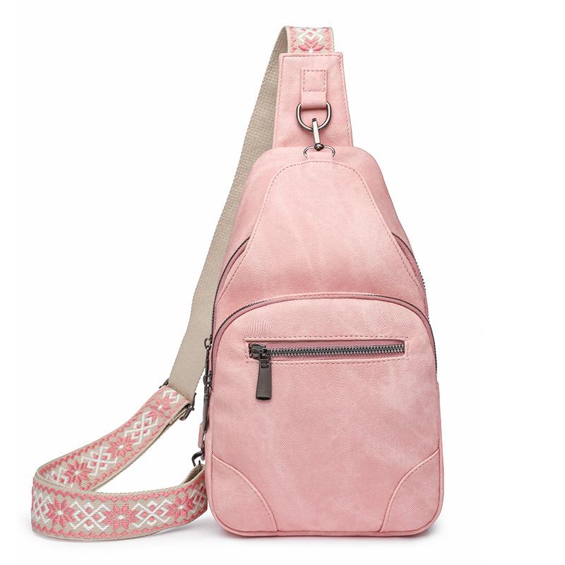 Sling Bag for Women Vegan Leather Crossbody Bags Fanny Pack Sling Purse Backpack Shoulder Bag Women's Trendy Travel Pack with Adjustable Guitar Strap