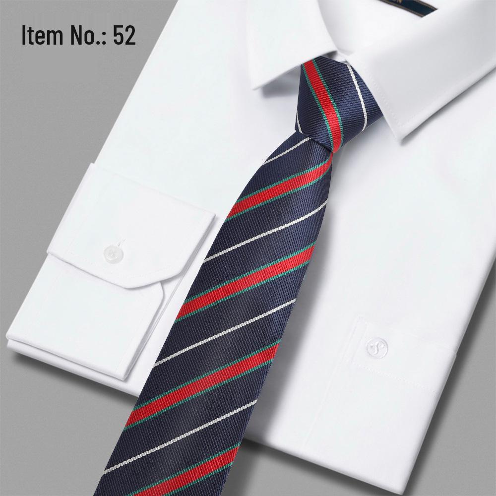 2025 New Men's 6cm Polyester Silk Business Casual Tie