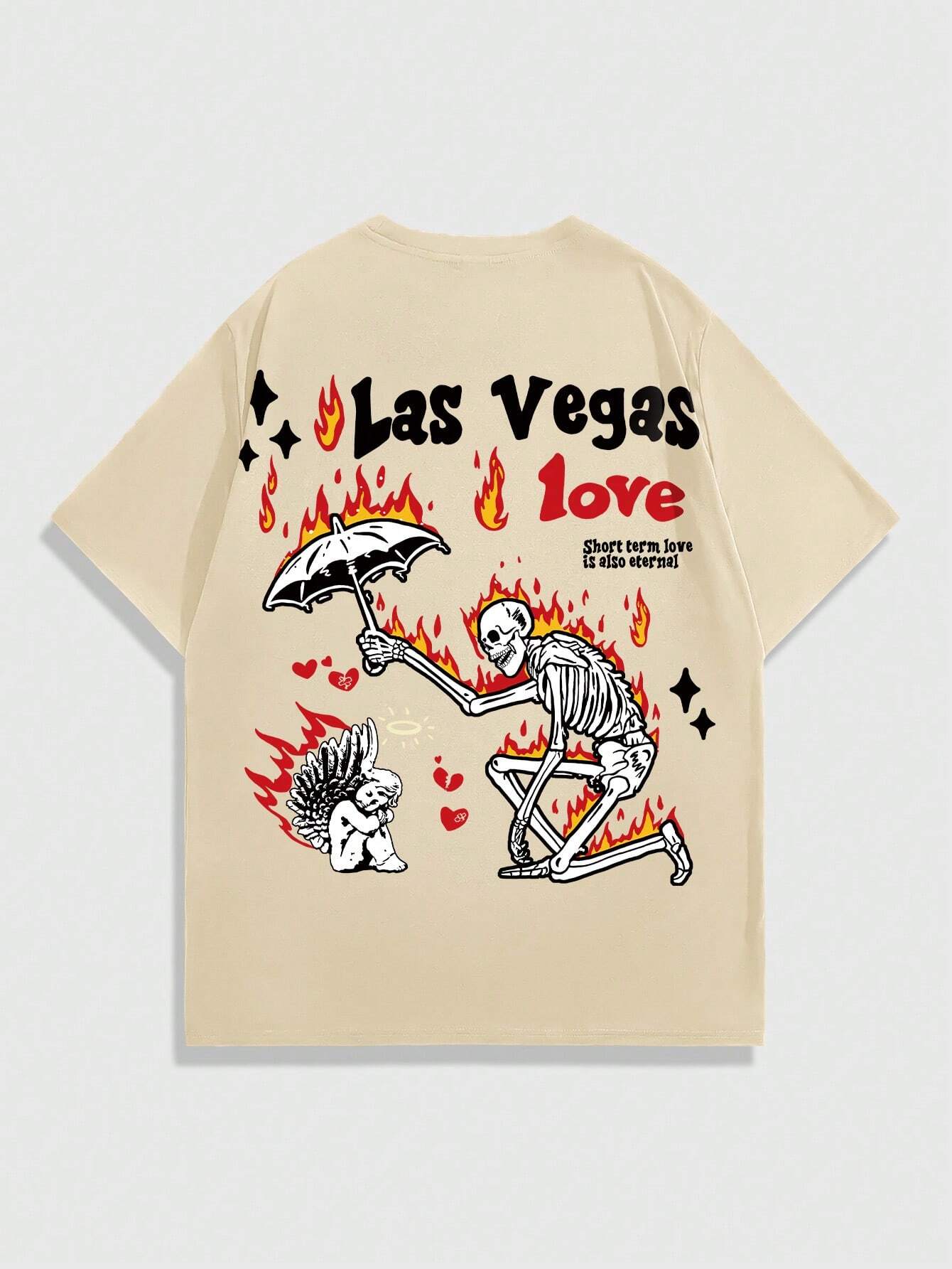 

Мужская футболка с коротким рукавом ROMWE Street Life в уличном стиле с забавным принтом, подходит для повседневной носки весной и летом 5XL