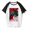 Neue Anime Kettensäge Mann Hayakawa Aki T-shirt Y2k Hip Hop Crewneck T Hemd Männer Frauen Lustige Cartoon T-shirt Graphic Tees tops Männlich
