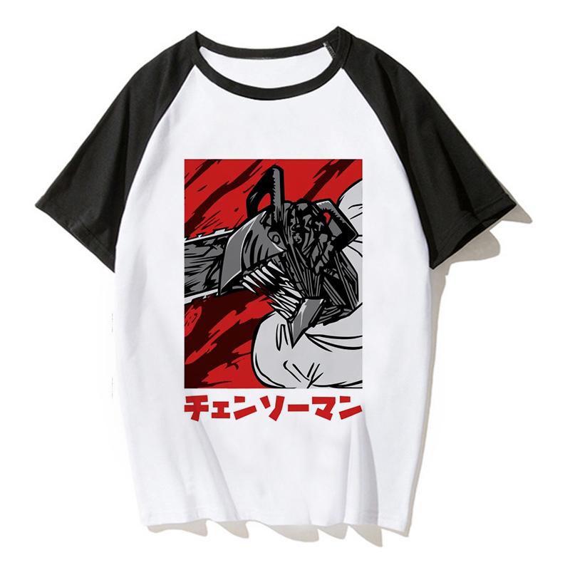 Neue Anime Kettensäge Mann Hayakawa Aki T-shirt Y2k Hip Hop Crewneck T Hemd Männer Frauen Lustige Cartoon T-shirt Graphic Tees tops Männlich