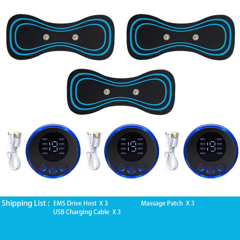 Portable 8 Mode EMS Cervical Vertebra Massage Patch Neck Rechargeable Massager for Muscle Pain Relief Cervical Massage