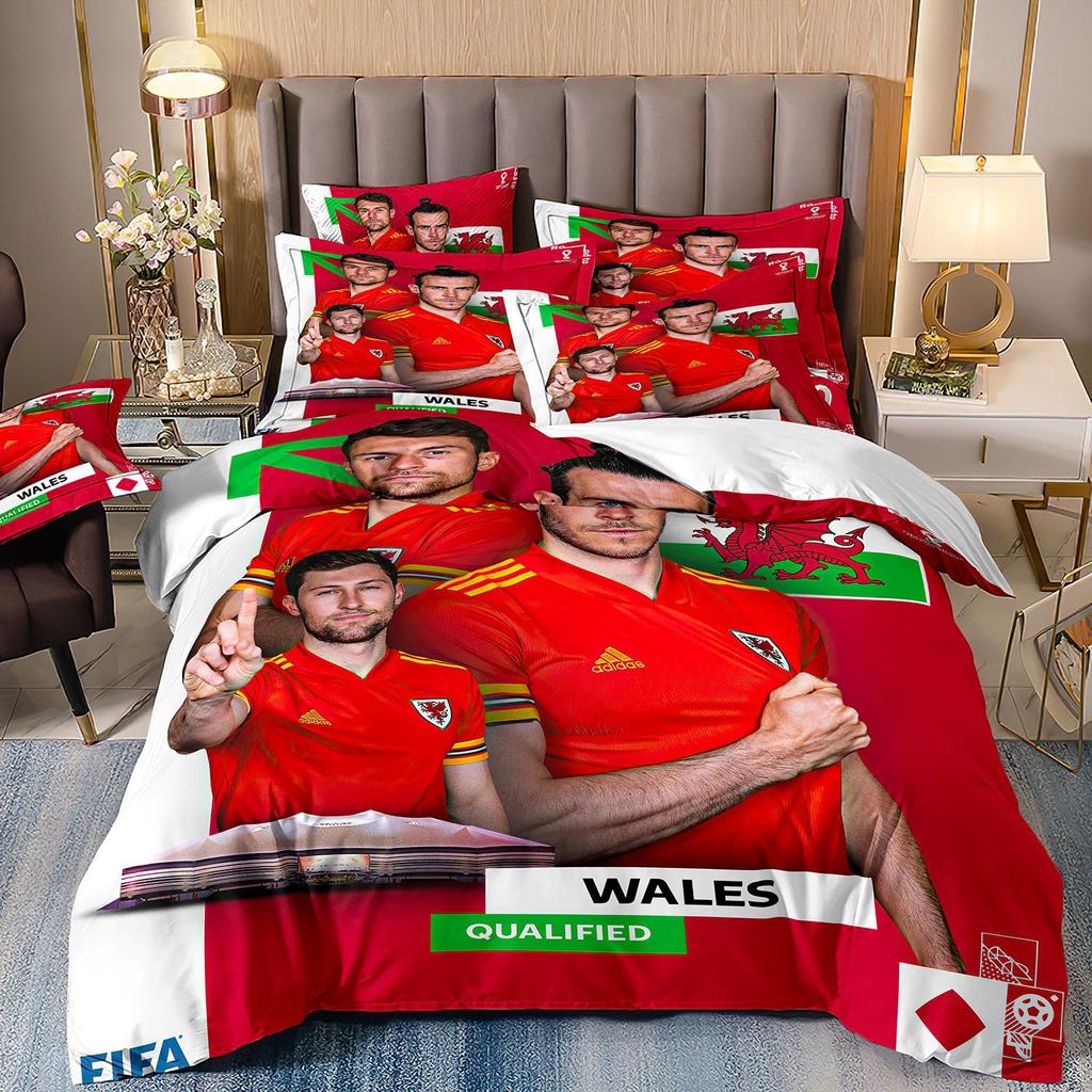Home Textile Quilt Set Four-Piece World Cup Football 3D Printing Three-Piece Bedding