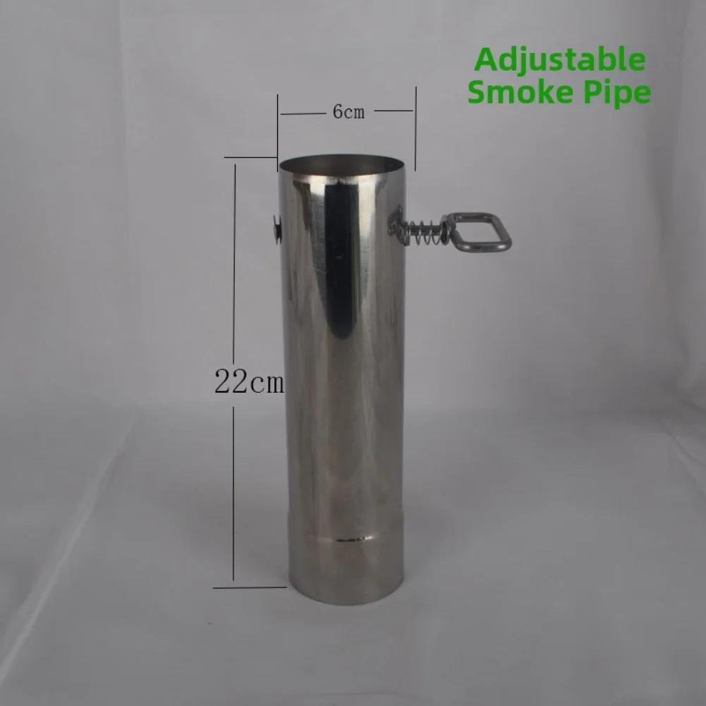 Heat Dissipating Adjustable Smoke Exhaust Pipe Made of Stainless Steel for Wood Burning Stove and BBQ Use to Prevent Tent Damage