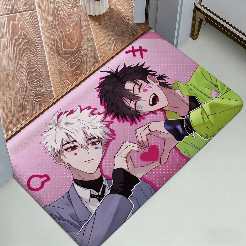 Hot Bl Anime L-link Click Floor Mat Cozy Flannel Soft Thick Non-Slip Mat For Living Room Bedroom Kitchen Decor Rugs