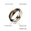 Stainless Steel Interlocked Triple Ring for Women Multi Color Wedding Band Bague Three In One