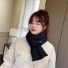 Keep Warm Cotton Padded Scarf Solid Color Thermal Neckerchief Casual Down Neck Scarf  Hiking