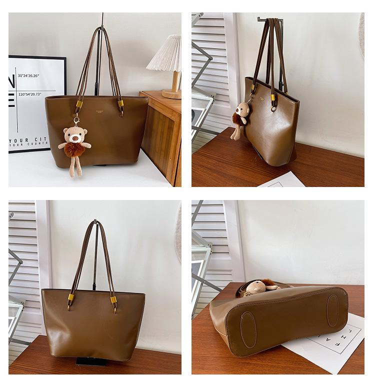 Leather Womens Soft 2025 Versatile Handbag Large Capacity Commute Tote Shoulder Bag