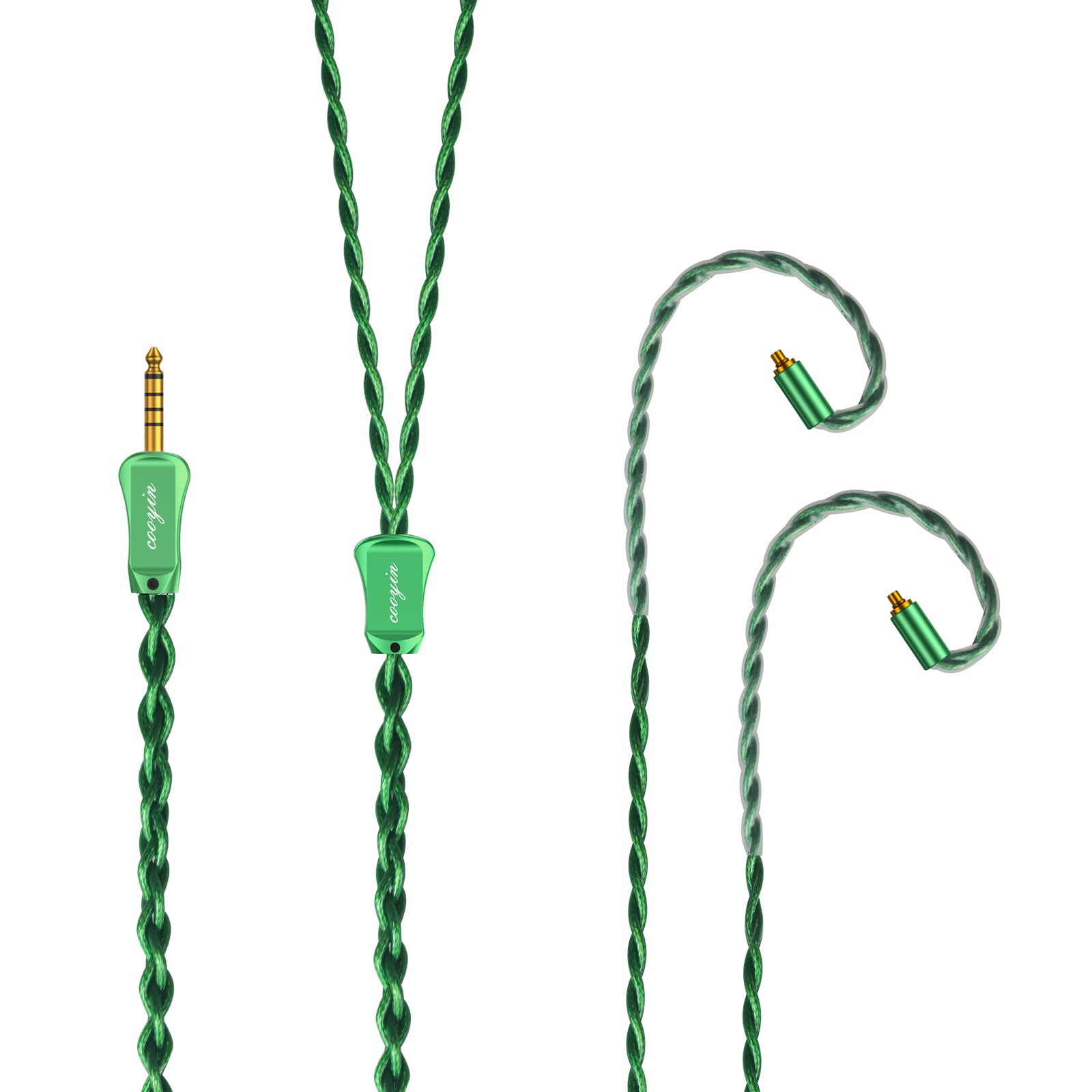 

cooyin Blue Snake MMCX HIFI Sound Single Crystal Copper with Litz Braided Straight Compatible with and More Cable, Quality, 4-Core Silver-Plated