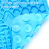 Square Silicone Dog Lick Mat with Suction Cup Anxiety Relief Pet Food Mat Anti-tip Slow Eating Bowl Peanut Butter Licking Mat Enrichment Toy