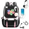KATSEYE K-Pop Cartoon USB-Lade Rucksack Schultasche 60123-1