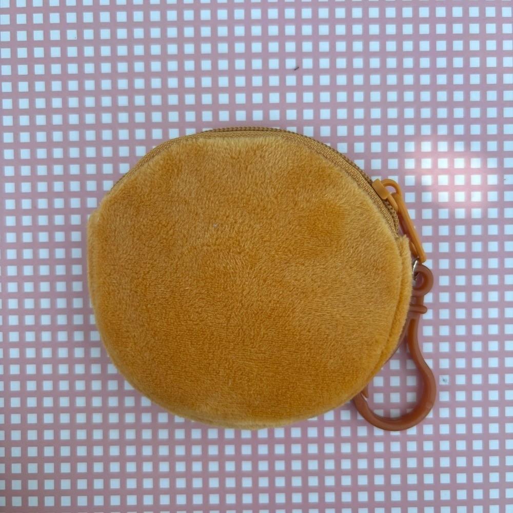 Round Shape ID Card Bag Solid Color Keychain Wallet Fashion Coin Purse  Gift