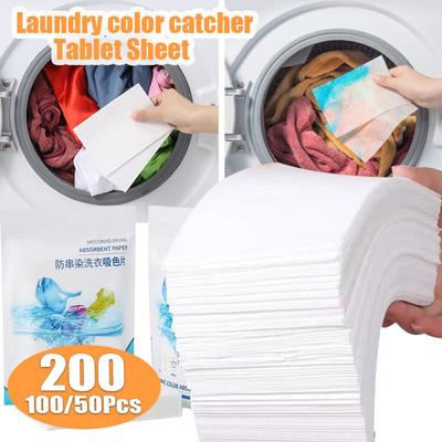200/100/50 hojas atrapacolores para lavandería 50 unidades mantienen la ropa colores originales hojas protectoras de color sin fragancia antiteñido