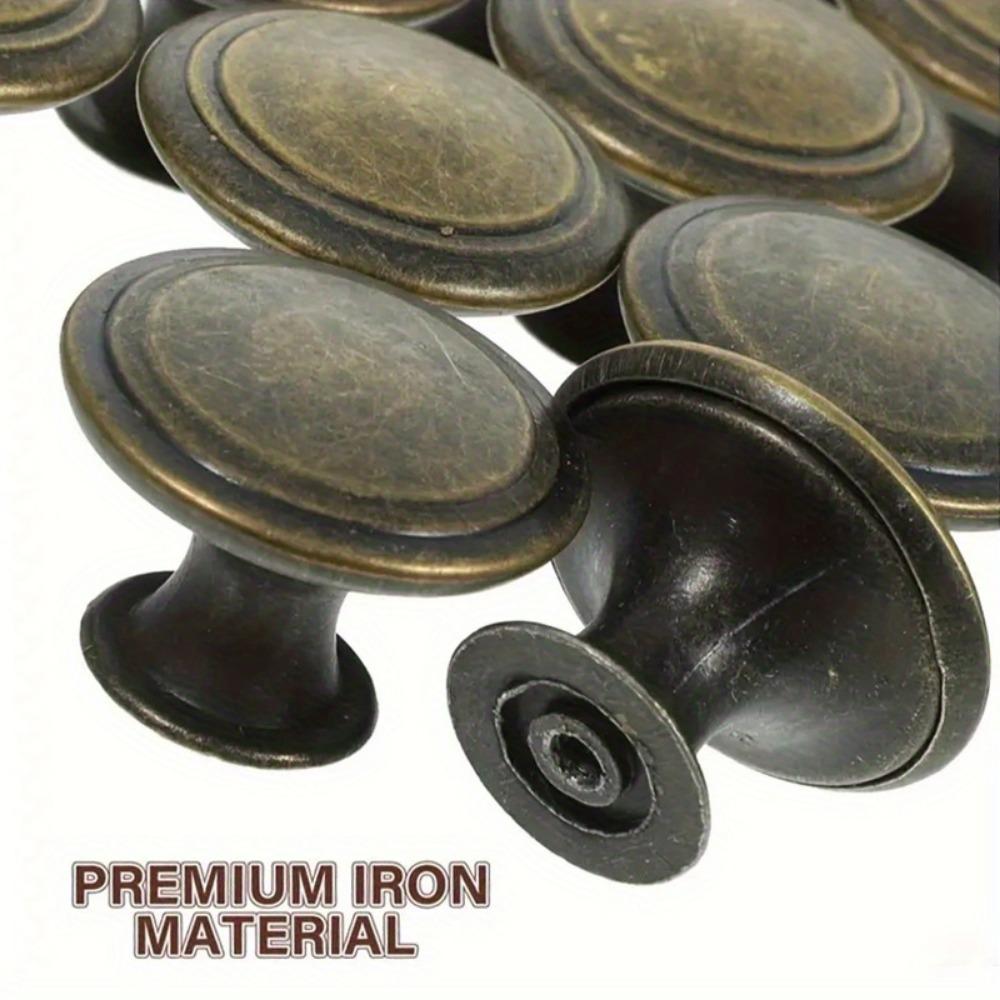 8pcs Zinc Alloy Material Cabinet Knobs, 1.20*0.82 Inches,  Hardware Round Pull Tool for Kitchen Cabinet and Drawer Dresser Knobs with Two Size Screws