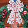 Wreath Bow Double Layer Tree Ornament Christmas Decorative Bows For Farmhouse Bedroom Dormitory Hallway Wedding Outdoor Yard