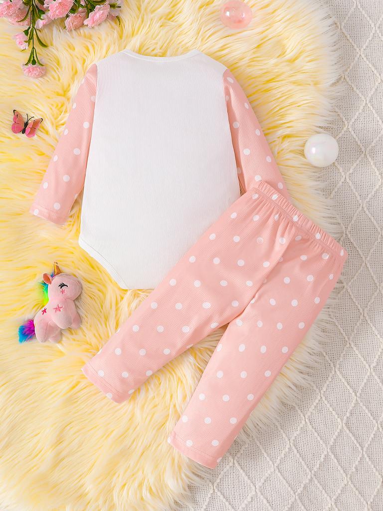 Newborn Clothes Printed Long Sleeve Romper And Pants Children' Clothing Sets