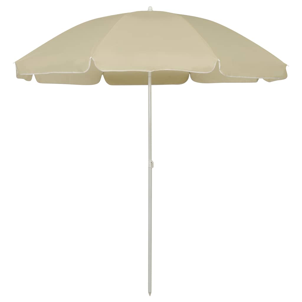 Beach Umbrella Sand Yellow 240 Cm