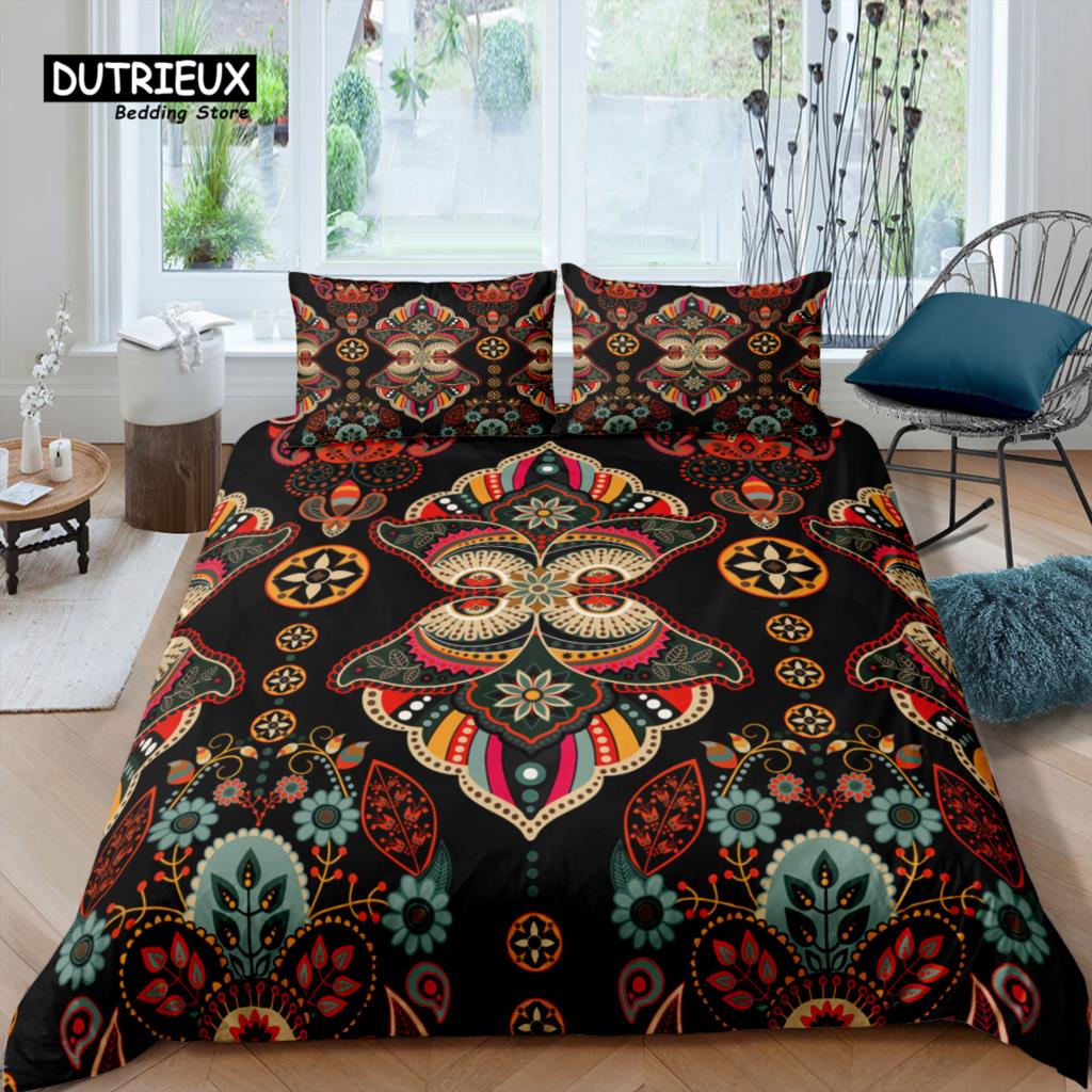 Home Living Luxury 3D Abstract Art Bedding Set Bohemia Duvet Cover Pillowcase Queen and King EU/US/AU/UK Size Comforter Bedding