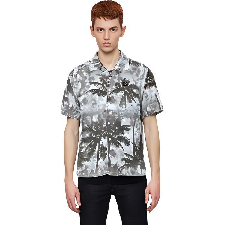 Converse Resort Palm Trees Button-Down Shirt Asia Sizing 'Black Palm' Men's 10026435-A01