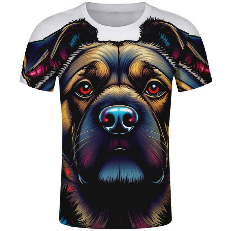 Hund T-shirt Anpassat Namn Laglogotyp Seriefigur Djur Huvudbonad Topptryck Foto Text Kläder