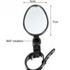 1/2pcs Bicycle Rearview Mirror 360° Rotation Adjustment Handlebar Mirror Wide-angle Convex Mirror Bicycle  Riding Accessories