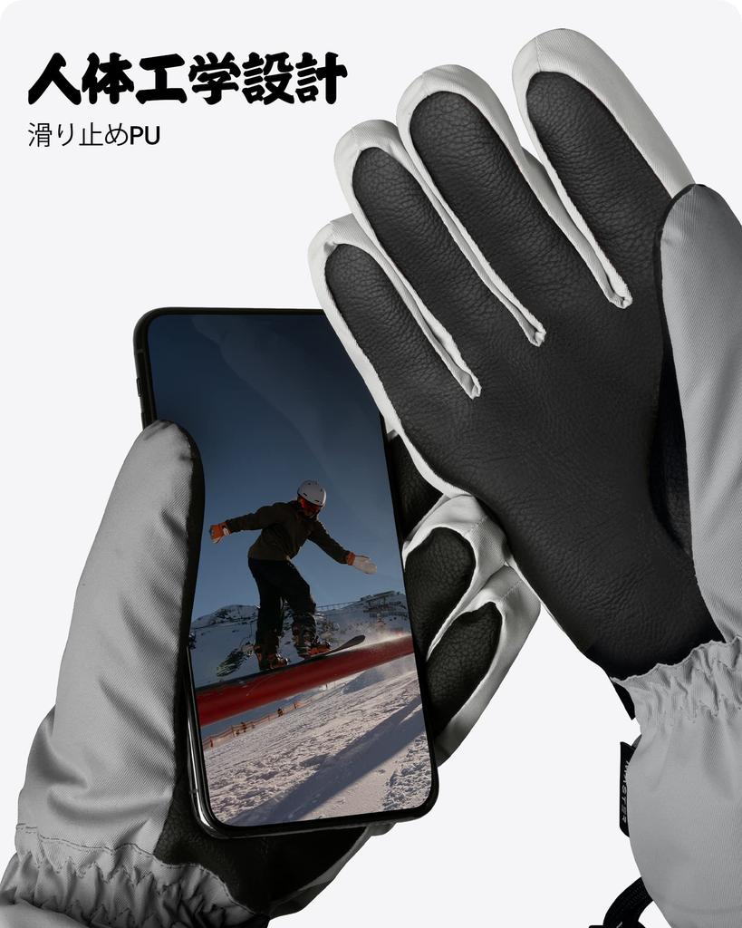 OUTDOORMASTER and Winter Snowboard Smartphone Available in 5 Colors Women's Girls' Gloves, Waterproof, Gloves, Water-Repellent, Compatible, Anti-Slip,
