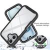 For iPhone 16 Case PC+TPU Clear Phone Cover with PET Screen Film