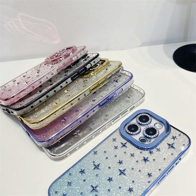Розкішний чохол для об’єктива Stereo Star Electroplated, інкрустований діамантами, для iPhone 14 13 12 11 Pro Max Універсальний чохол із захистом від падіння
