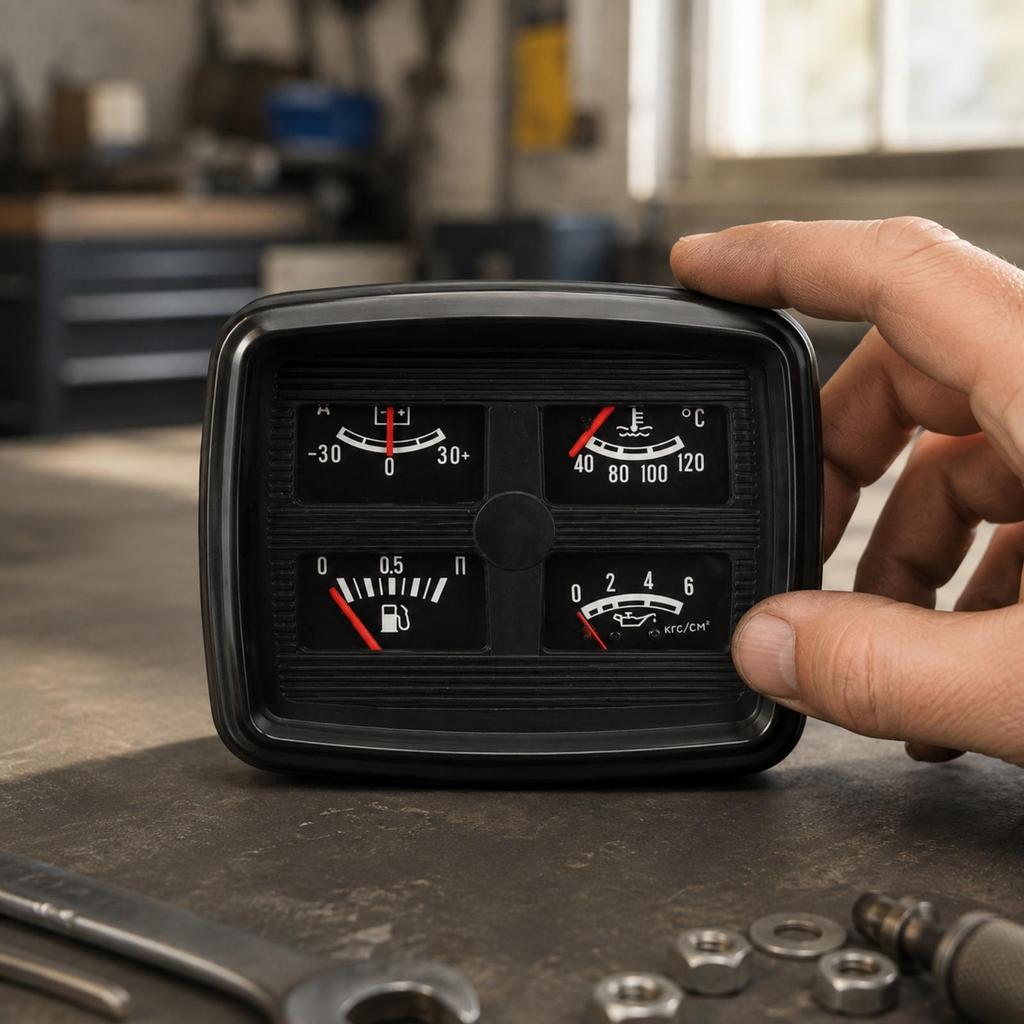Dashboard Analog Multi-Gauge Panel with Mounting Brackets Easy-to-Read