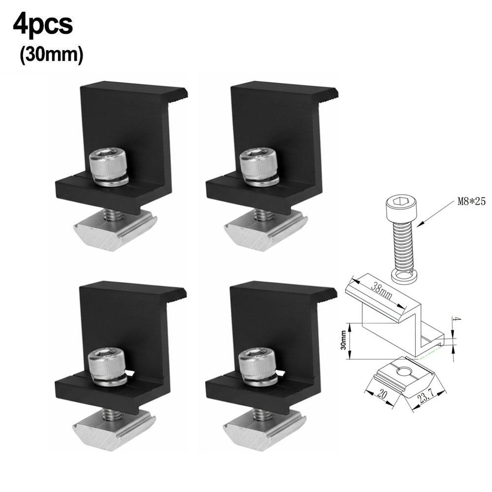 30mm/35mm/40mm/45mm Solar Module Holder Middle Clamp Adjustable Bracket Solar Panel Clamps Mounting Rail PV Solar Module Fixings
