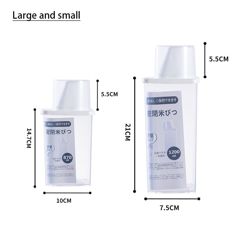 1/2Pcs Moisture-proof & Insect Proof Storage Box for Sealed Storage of Miscellaneous Grains Plastic Clear Coarse grain Oat Jar