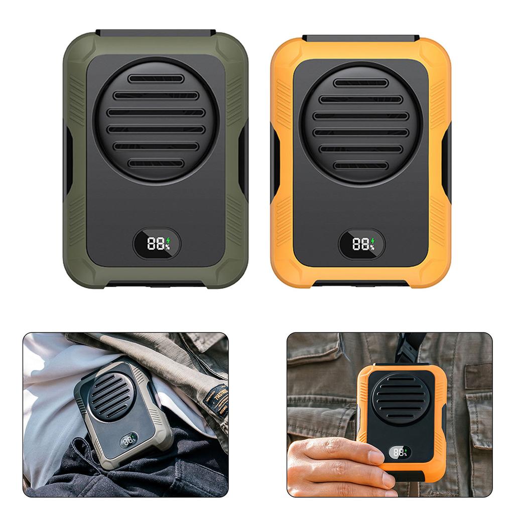 Waist Clip Fan 6000mAh ABS Hand-Free Neck Hanging Cooler