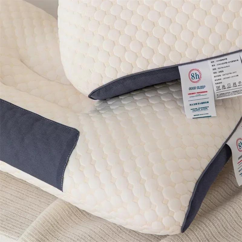 3D Neck Pillow Orthopedic To Help Sleep And Protect The Neck High Elastic Soft Porosity Washable Pillows Bedding For Hotel Home MIT