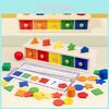 Four-in-one Children's Early Education Toy Colorful Shape Montessori Sorting Box For 2-3 Year Old Babies Wooden Material